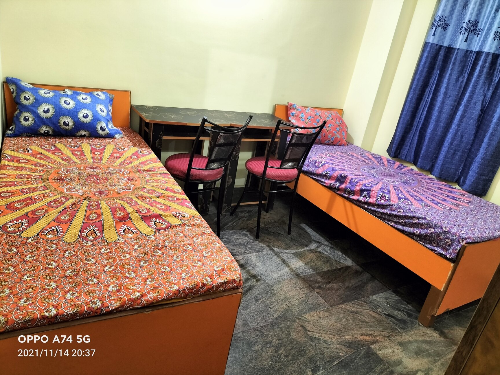 Terrace seating space at Sri Comfort PG Bangalore